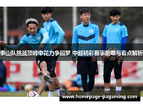 泰山队挑战顶峰申花力争圆梦 中超精彩赛事前瞻与看点解析 泰山队挑战顶峰申花力争圆梦 中超精彩赛事前瞻与看点解析