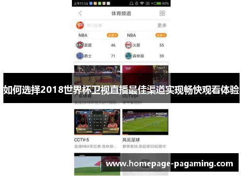 如何选择2018世界杯卫视直播最佳渠道实现畅快观看体验 如何选择2018世界杯卫视直播最佳渠道实现畅快观看体验