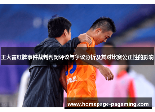 王大雷红牌事件裁判判罚评议与争议分析及其对比赛公正性的影响